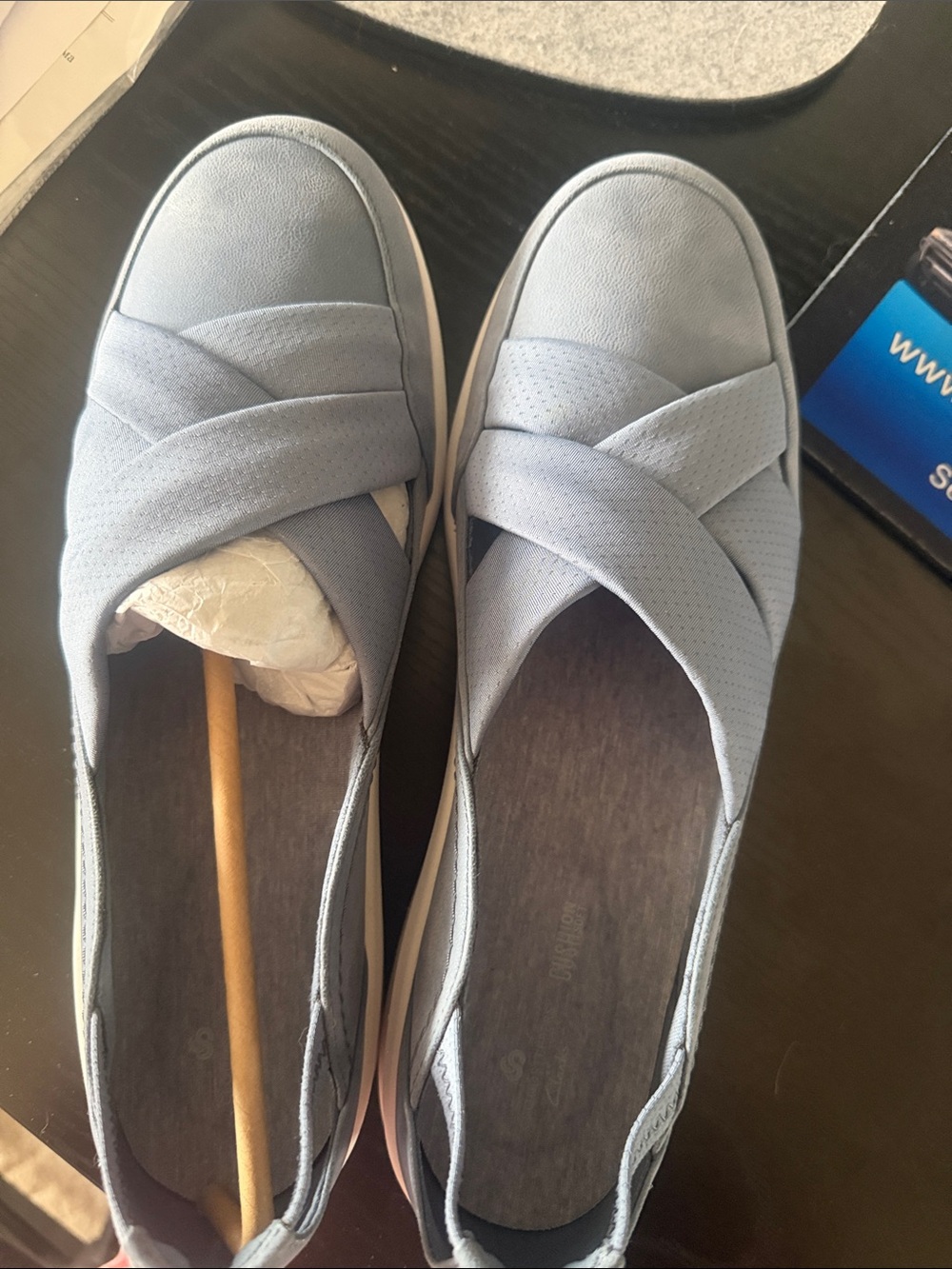 Blue shoes Clarks